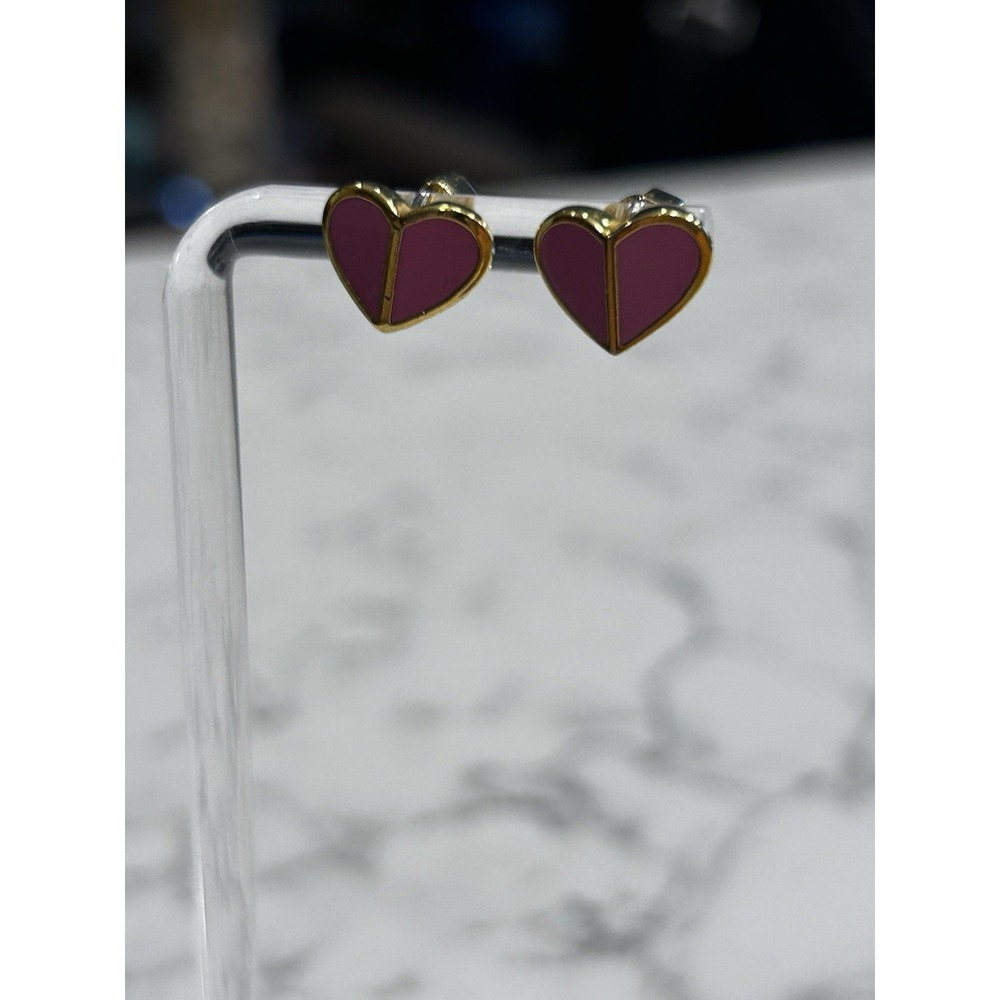 Kate Spade‎ Heritage Two Tone Pink Heart Stud Earrings